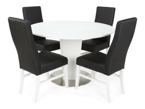 Conjunto de comedor Scandinavian Choice 706 (Negro + Blanco)