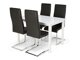 Set sala da pranzo Scandinavian Choice 678 (Nero + Argento)