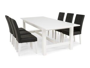 Conjunto de comedor Scandinavian Choice 570 (Negro + Blanco)