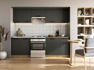 Composizione cucina Houston 856 (Antracite + Craft quercia)