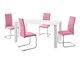 Set sala da pranzo Denton 1130 (Bianco + Fucsia)