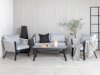 Conjunto de muebles de exterior Dallas 2175 (Blanco + Negro + Gris)