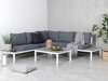 Conjunto de muebles de exterior Dallas 2158 (Blanco + Gris)