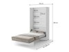 Letto a scomparsa Concept Pro Lenart AH103 (Bianco lucido)