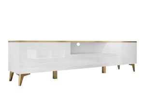 Mueble TV Comfivo AD102 (Blanco + Blanco brillante)