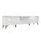 Mueble TV Comfivo AD102 (Blanco + Blanco brillante)