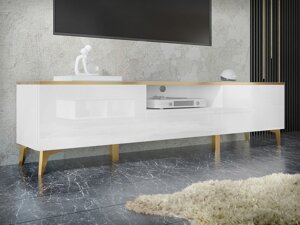 Mueble TV Comfivo AD102 (Blanco + Blanco brillante)