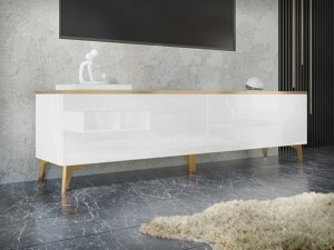 Mueble TV Comfivo AD103 (Blanco + Blanco brillante)