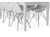 Маса и столове за трапезария Scandinavian Choice 602 (Бял + Сребро)