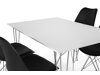 Маса и столове за трапезария Scandinavian Choice 612 (Черен + Сребро)