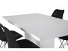 Маса и столове за трапезария Scandinavian Choice 609 (Черен + Сребро)