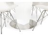 Маса и столове за трапезария Scandinavian Choice 603 (Бял + Сребро)