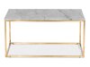 Klubska mizica Concept 55 145 (Sivi marmor + Medenina)