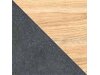 Ντουλάπα Ogden H101 (Γκρι + Ανοιχτό χρώμα ξύλου)