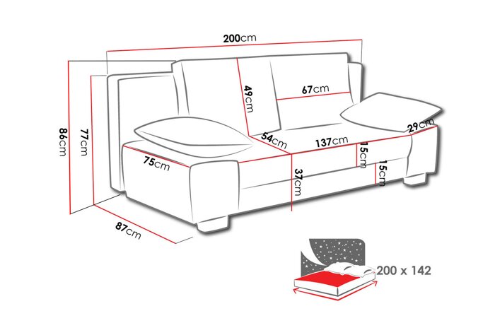 Sofa lova S39866